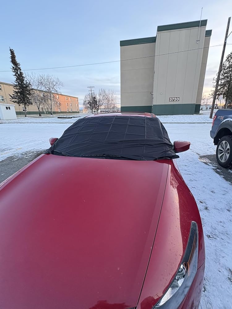 Winter Windshield Cover,Windshield Covers Ice Screen Protector,Snow Guard Windshield Cover Frost Shield, No More Frozen windshields