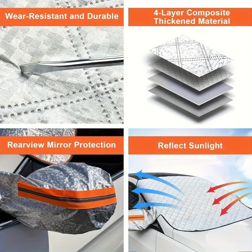 Winter Windshield Cover,Windshield Covers Ice Screen Protector,Snow Guard Windshield Cover Frost Shield, No More Frozen windshields