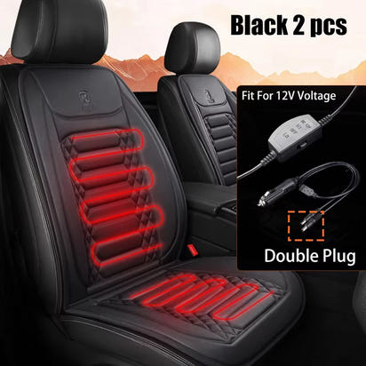 Heated Car Seat Cover 12V Heating Warmer Car Seat Cushion Auto Universal Car Seat Protector Cloak Cover Pads Set by Winter Windshield