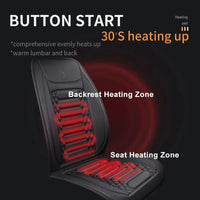 Heated Car Seat Cover 12V Heating Warmer Car Seat Cushion Auto Universal Car Seat Protector Cloak Cover Pads Set by Winter Windshield