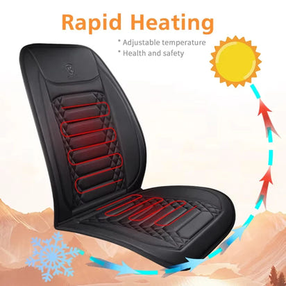 Heated Car Seat Cover 12V Heating Warmer Car Seat Cushion Auto Universal Car Seat Protector Cloak Cover Pads Set by Winter Windshield