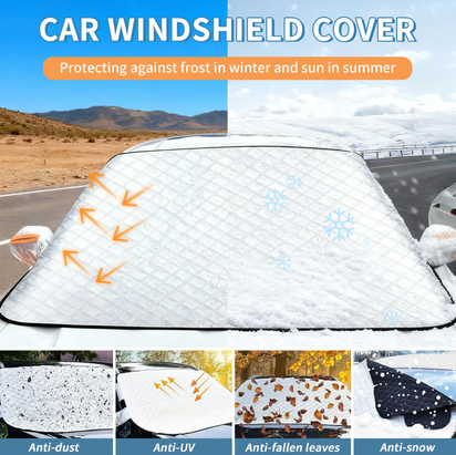 Winter Windshield Cover,Windshield Covers Ice Screen Protector,Snow Guard Windshield Cover Frost Shield, No More Frozen windshields