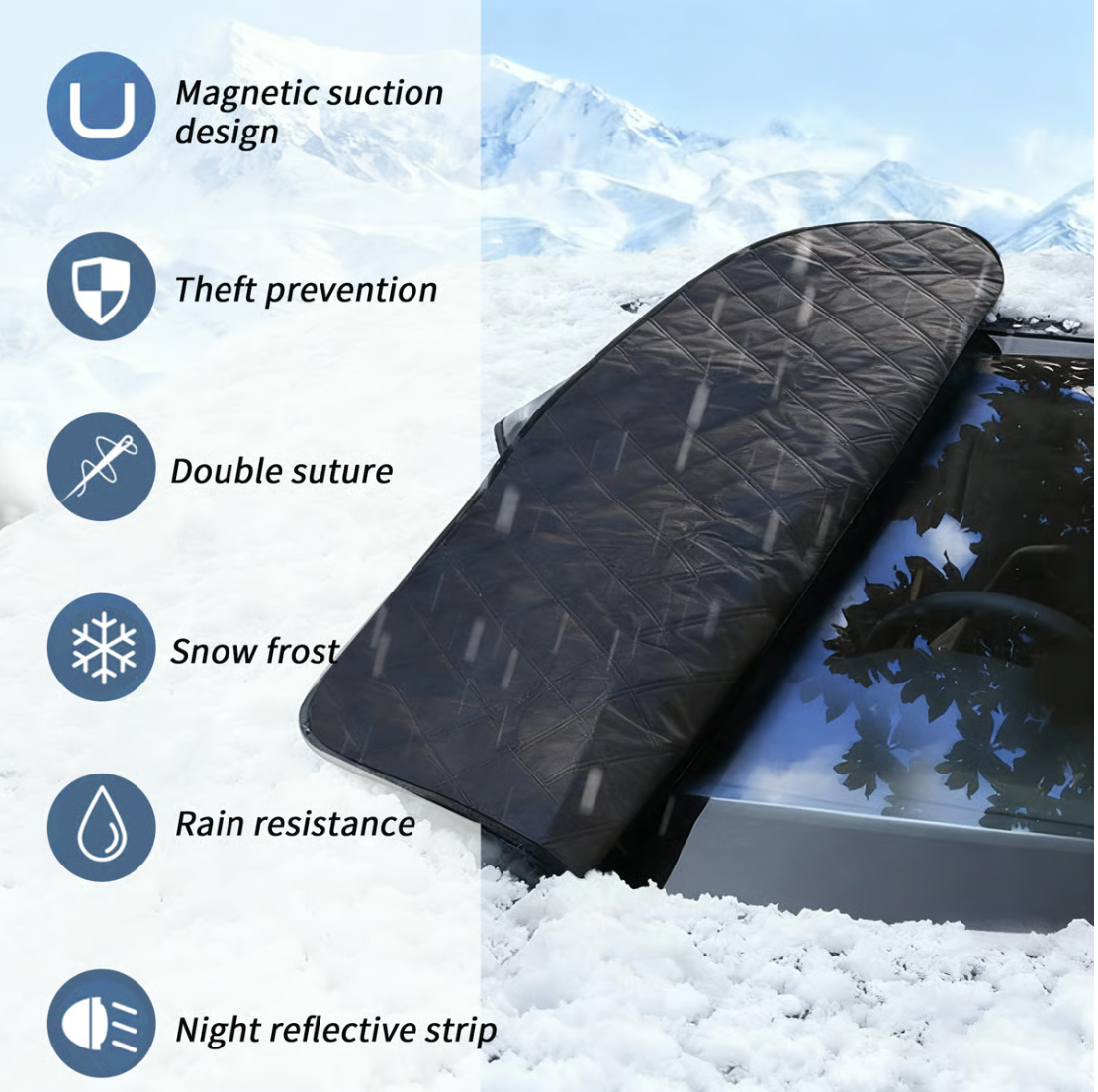 Winter Windshield Cover,Windshield Covers Ice Screen Protector,Snow Guard Windshield Cover Frost Shield, No More Frozen windshields
