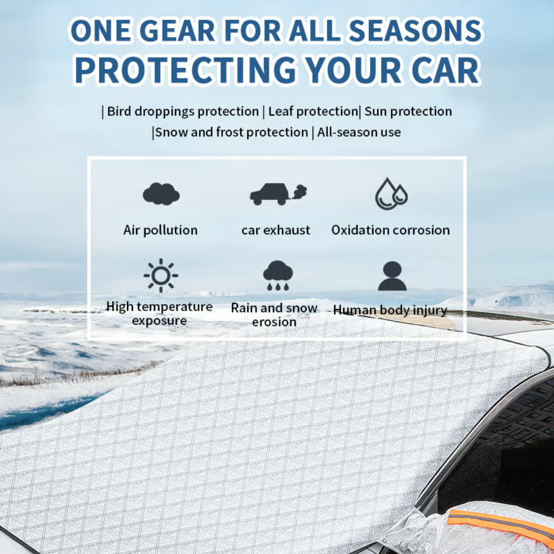 Winter Windshield Cover,Windshield Covers Ice Screen Protector,Snow Guard Windshield Cover Frost Shield, No More Frozen windshields